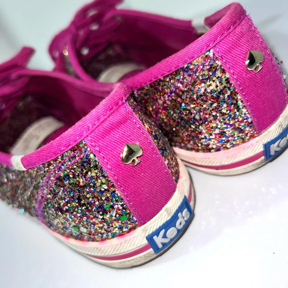 Kate Spade New York Champion Magenta Glitter Sneakers Keds sz 7‎